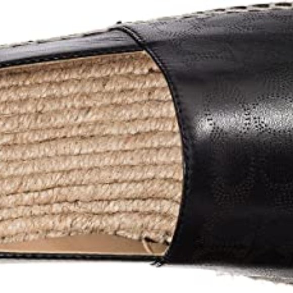 Coach Carley Leather Black Espadrille Loafers - Picture 2 of 7